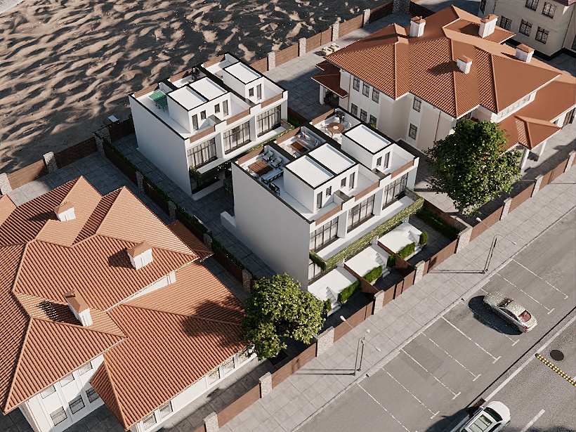 Vue aérienne — rendu